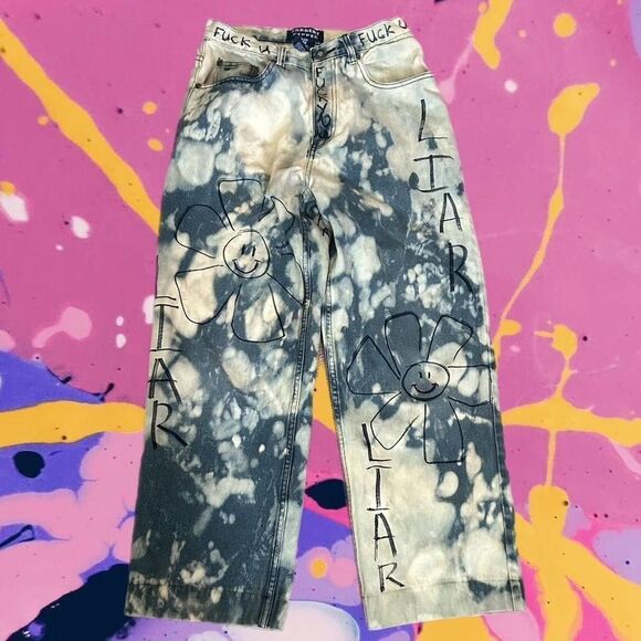 Vintage 90’s Sargent Pepper high waisted jeans /bleached jeans / 29 - Picture 9 of 12